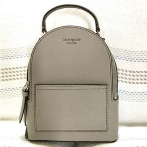 Kate Spade NWT Cameron Mini Convertible Cow Leather Taupe/Grey Backpack